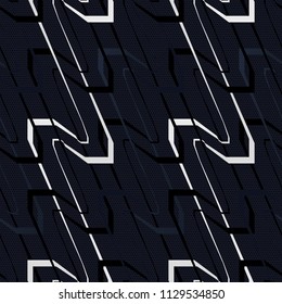Abstract geometric seamless pattern. Graphic vector. Racing background for vinyl wrap and decal. Grunge, neon texture pattern.