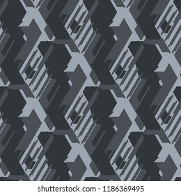 Abstract geometric seamless pattern. Graphic vector. Racing background for vinyl wrap and decal. Grunge, neon texture pattern. Sports textile. Fashion military.