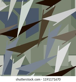 Abstract geometric seamless pattern. Graphic vector. Racing background for vinyl wrap and decal. Grunge, neon texture pattern. Sports textile. Fashion military. Eps10 vector. 