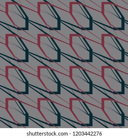 Abstract geometric seamless pattern. Graphic vector. Racing background for vinyl wrap and decal. Grunge, neon texture pattern. Sports textile. Fashion military.