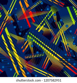 Abstract geometric seamless pattern. Graphic vector. Rally car wrap vector designs. Racing background for vinyl wrap and decal. Sports textile. T-shirt polo.