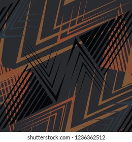 Abstract geometric seamless pattern. Graphic vector. Racing background for vinyl wrap and decal. Grunge, neon texture pattern.