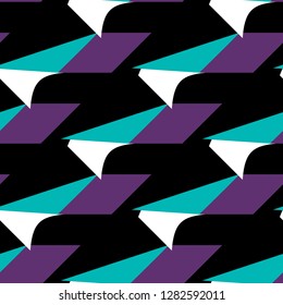 Abstract geometric seamless pattern. Graphic vector. Racing background for vinyl wrap and decal. Grunge, neon texture pattern. Sports textile. Fashion military.