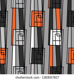 Abstract geometric seamless pattern. Graphic vector. Racing background for vinyl wrap and decal. Grunge, neon texture pattern.