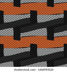 Abstract geometric seamless pattern. Graphic vector. Racing background for vinyl wrap and decal. Grunge, neon texture pattern. Sports textile. Fashion military.