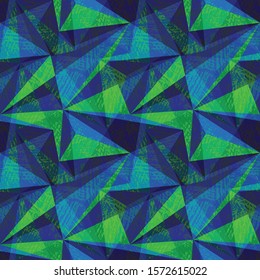 Abstract geometric seamless pattern. Graphic vector. Grunge, neon texture pattern. Sports textile.