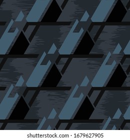 Abstract geometric seamless pattern. Graphic vector. Racing background for vinyl wrap and decal. Grunge, neon texture pattern. Sports textile. Fashion military.