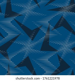 Resumen del patrón geométrico sin costuras. Vector gráfico. Fondo de carreras para envolver y calcomanía de vinilo. Grunge, patrón de textura de neón.