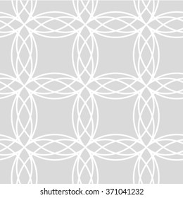 Abstract geometric seamless pattern. Gray and white style pattern with circle and line.
