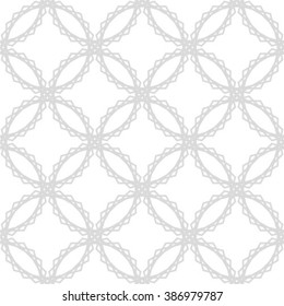 Abstract geometric seamless pattern. Gray and white style pattern with circle and line.