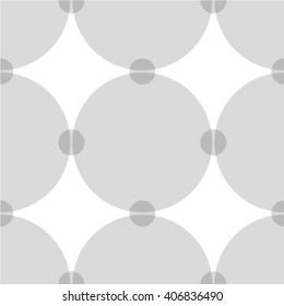 Abstract geometric seamless pattern. Gray and white style pattern with circle and line.