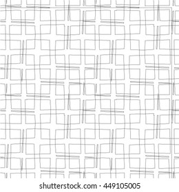 Abstract geometric seamless pattern. Gray and white style pattern. Gray lines on white background.