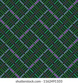 Abstract geometric seamless pattern with green color