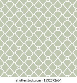 Abstract geometric seamless pattern. Green and white. Modern stylish texture. Vector background.