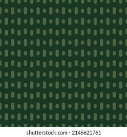 Abstract geometric seamless pattern. Green vector background. Simple ornament with small hexagons, diamond shapes. Stylish minimal graphic texture. Repeat design for decor, fabric, wallpapers, wrap