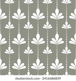 Abstract geometric seamless pattern. Green and white ornament. Vector background.