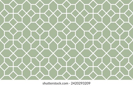 Abstract geometric seamless pattern. Green and white. Modern stylish texture. Vector background.