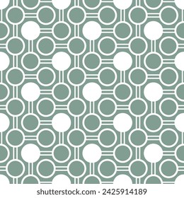 Abstract geometric seamless pattern. Green and white. Modern stylish texture. Vector background.