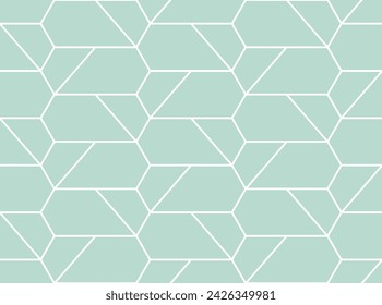 Abstract geometric seamless pattern. Green and white. Modern stylish texture. Vector background.