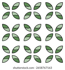 Abstractas patrón geométrico sin fisuras de Formas de hojas verdes. Perfecto para fondos.
