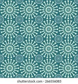 Abstract geometric seamless pattern. Green style pattern with circle and line. Endless texture for wallpaper, fill, web page background, surface texture.