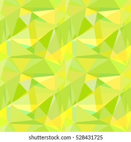 Abstract geometric seamless pattern in green and yellow. Vector eps 10.