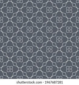 Abstract geometric seamless pattern, grey and white vector seamless pattern, moroccan arabian seamless texture