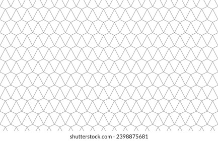 Abstract geometric seamless pattern with grey outline kite or diamond shapes. Vector Repeating Texture.