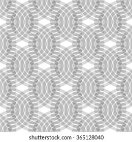 Abstract geometric seamless pattern. Grey and white style pattern with circle and rhombuses.