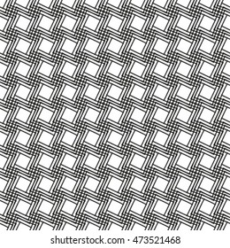 Abstract geometric seamless pattern. Grey and white style pattern with rhombus and lines.