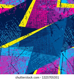 Patrón abstracto geométrico transparente. Grunge vector gráfico. Antecedentes deportivos para sus ideas.