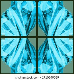 Abstract geometric seamless pattern. Grunge vector abstract hand - painted ornament. Kaleidoscope brush stroke element.