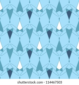 Abstract geometric seamless pattern. Pattern with heart and line.