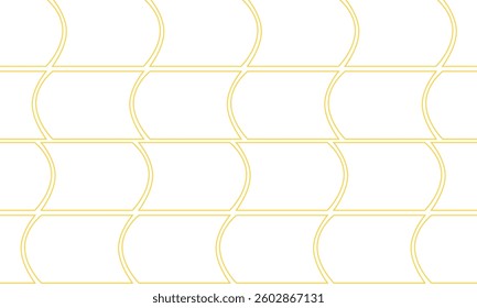 Abstract geometric seamless pattern with heart and circle shapes in gold and pink colors