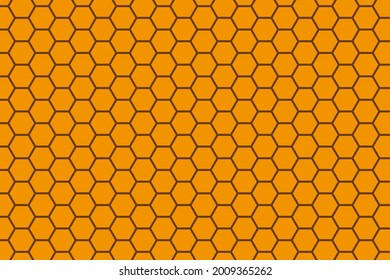 Abstract geometric seamless pattern with hexagon background. bee wallpaper. Vector honey and honeycomb texture. illustration.