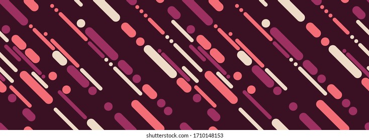 Moda hipster de patrones geométricos sin fisuras, Color fresco brillante, Fondo de puntos y líneas y círculos, ilustración vectorial.