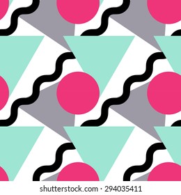 Abstract geometric seamless pattern including sample in swatch panel (AI)