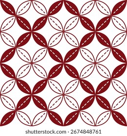 Abstract geometric seamless pattern with interconnected shapes