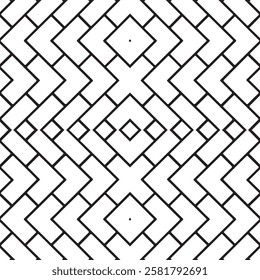Abstract geometric seamless pattern of interlocking shapes