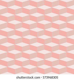 Abstract geometric seamless pattern .Isometric colorful cube pattern background vector