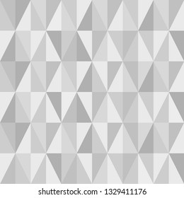 Abstract geometric seamless pattern with light grey triangles
