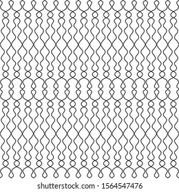 abstract geometric seamless pattern line black and white background. Vector illustration