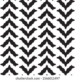 abstract geometric seamless pattern line black zigzag white background. Vector illustration