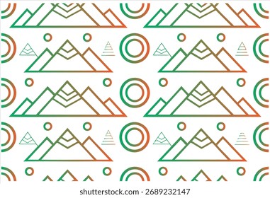 Abstract Geometric Seamless Pattern with Linear Shapes in Minimal Style Vector