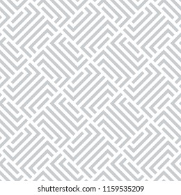 Abstract geometric seamless pattern with lines  grey and white Graphic modern vector background.