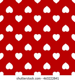 Abstract geometric seamless pattern made of hearts.