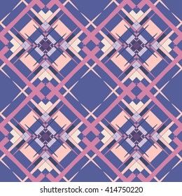 Abstract geometric seamless pattern. Mauve and blue  style pattern.