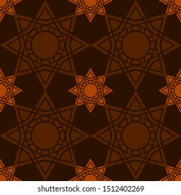 Abstract geometric seamless pattern in a minimalist style. Black and brown Color.