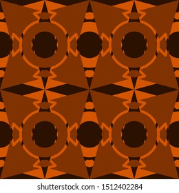 Abstract geometric seamless pattern in a minimalist style. Black and brown Color.