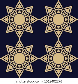 Abstract geometric seamless pattern in a minimalist style. Black and brown Color.